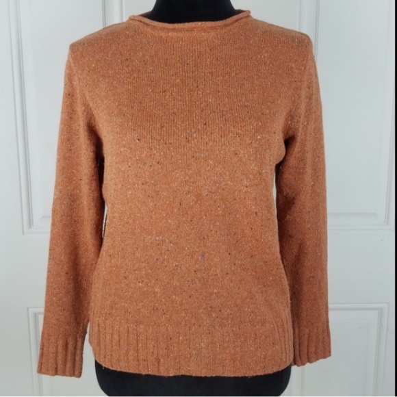 A.L.C Silk Noil Sweater Crew Neck pullover sweater orange - Picture 5 of 5
